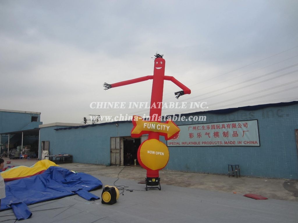 D2-46 Air Dancer Inflatable Red Tube Man For Advertising