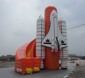 T8-391 Deslizador inflable cohete tobogán gigante