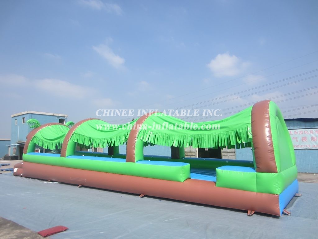 T10-104 Jungle Theme Inflatable Water Slides