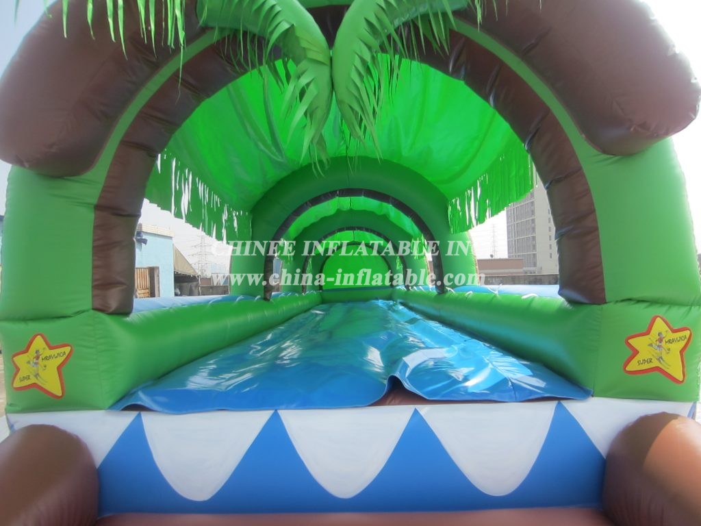 T10-104 Jungle Theme Inflatable Water Slides