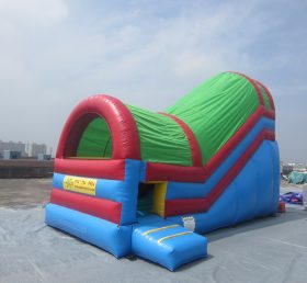 T8-314 Diapositiva doble del tobogán inflable gigante