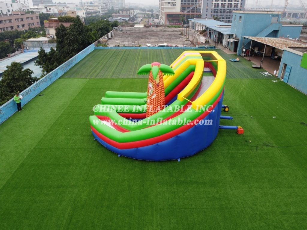 T8-348 Jungle Theme Inflatable Dry Slides