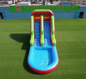 T8-569 Deslizador inflable de tobogán comercial con piscina para niños