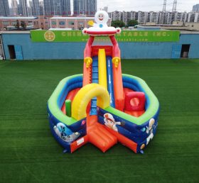 T8-1408 Espacio de juegos para niños con tobogán inflable