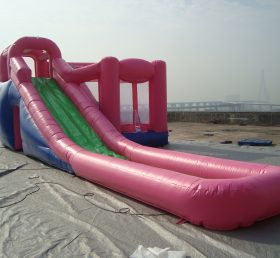 T8-1150 Canal de deslizamiento inflable rosa