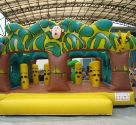 T2-2872 Trampolín inflable con tema de jungla