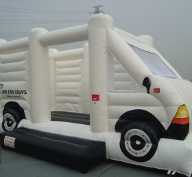 T2-2602 Trampolín inflable de coche blanco