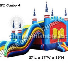 T5-183 Deslizamiento de la combinación elástica del castillo del puente inflable