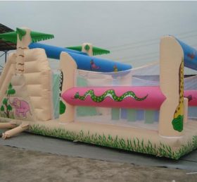 T7-489 Curso de obstrucción inflable del tema de la jungla