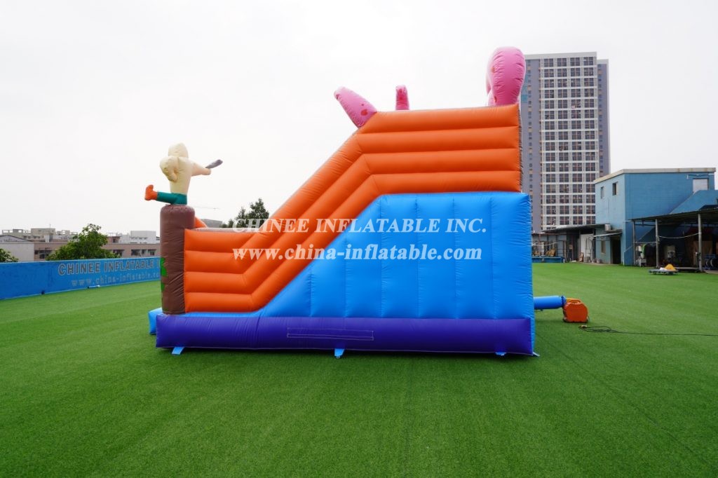 T8-1398 Inflatable Pirate Ship Castle Captain Slide