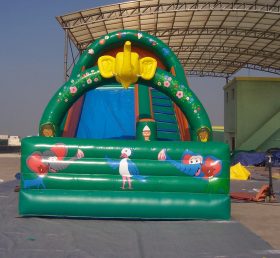 T8-144 Diapositiva inflable del tema de la jungla