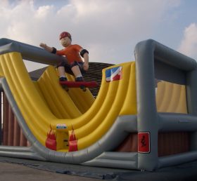 T8-160 Niño patinando tobogán inflable tobogán gigante