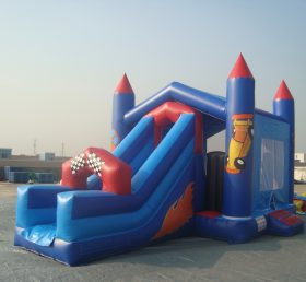 T8-174 Deslizamiento inflable del castillo del tema del automóvil