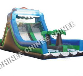 T8-297 Diapositiva inflable del tema de la jungla