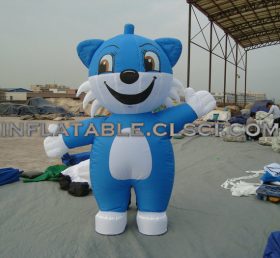 M1-10 Gato azul inflable caricatura móvil