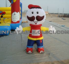 M1-37 Lindo hombre inflable caricatura móvil