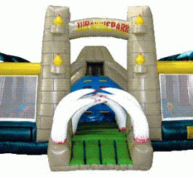 T2-1134 Trampolín inflable con tema de jungla