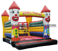 T2-1406 Feliz trampolín inflable payaso