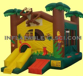 T2-1451 Trampolín inflable con tema de jungla