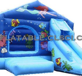 T2-2253 Trampolín inflable de la sirena de Disney