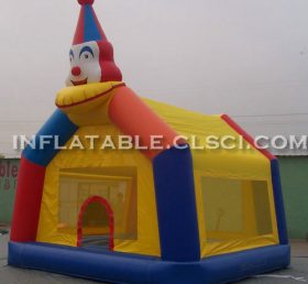 T2-2942 Feliz trampolín inflable payaso