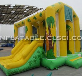 T2-409 Trampolín inflable con tema de jungla