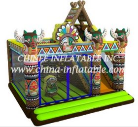 T2-3318 Castillo inflable indio americano