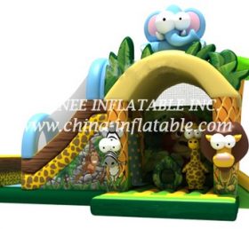 T2-3326 Castillo inflable del tema de la jungla