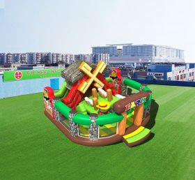 T6-495 Juego de tierra de parque infantil inflable gigante de granja