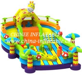 T6-508 Parque de atracciones gigante de la jungla inflable