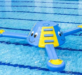 WG1-004 Juego de piscina de parque acuático inflable cara feliz