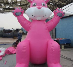 Cartoon2-083 Pink Rabbit inflable caricatura