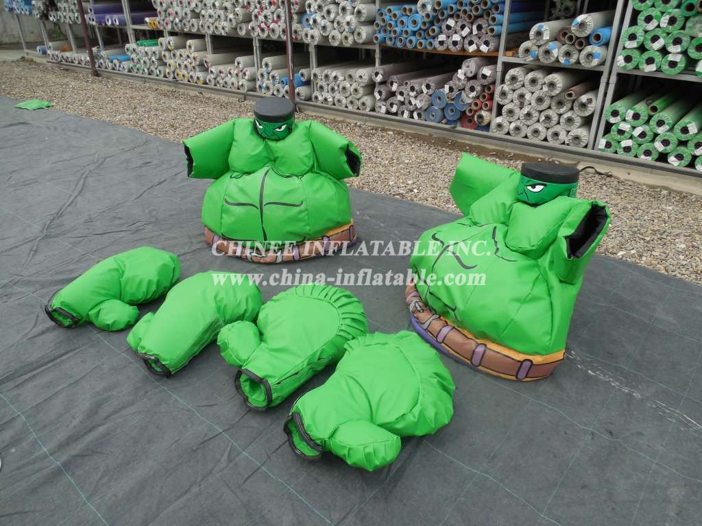 SS1-8 Adult Green Warrior Superhero Sumo Set