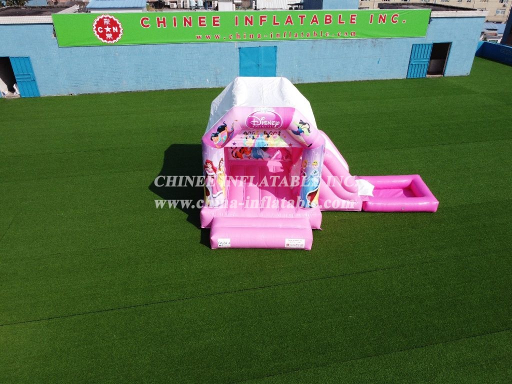 T2-1509B Disney Princess Pink Bouncy Castle With Slide