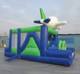 T7-3003 Carrera de obstáculos inflable de aviones