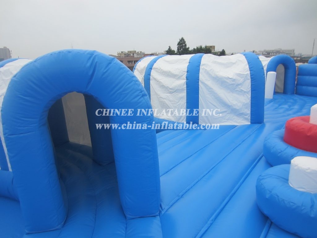 T7-512 White Inflatable Obstacles Courses