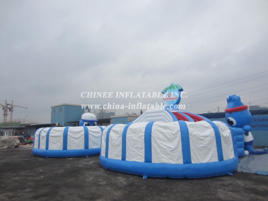 T7-512 White Inflatable Obstacles Courses