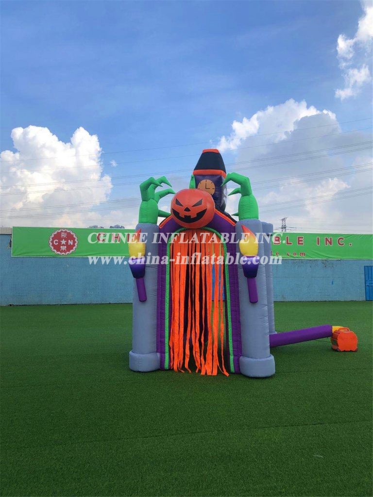 Arch2-358 Inflatable Halloween Arch With Pumpkin