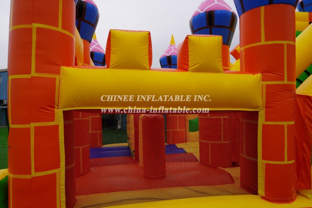 T8-1358 Disney Large Slide Inflatable Disney-Themed Slide Mickey And Minnie Mouse Giant Slide