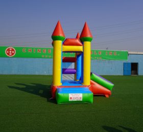 T2-3502 Pequeño jersey de castillo de rebote con trampolín inflable de tobogán