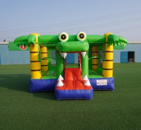 T2-3503 Combinación de trampolín inflable para niños Combinación de temas de cocodrilo