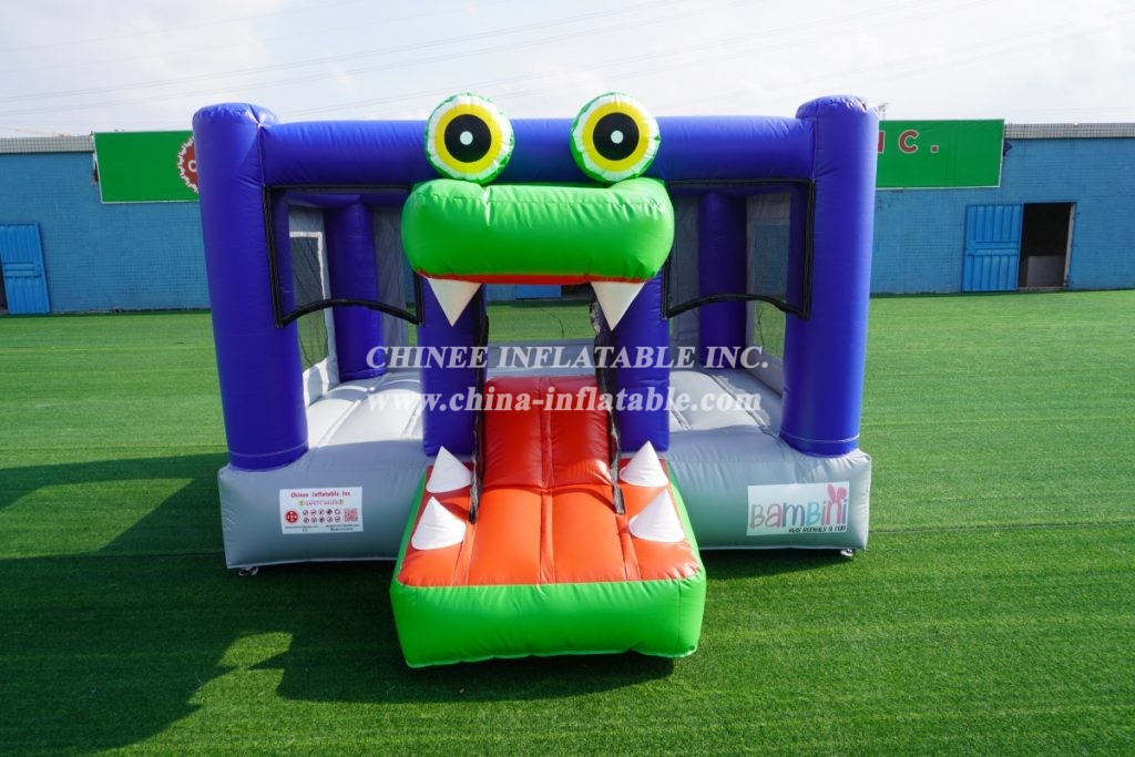 T2-3503B Kids Inflatable Bouncer Combo Crocodile Alligator Theme Combo