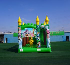 T5-1002F Jungle Adventure Inflable Castle Combinación de toboganes Niños al aire libre