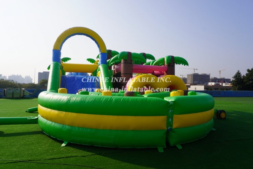 T7-1250 Shark Inflatable Obstacle Course Challenge Run