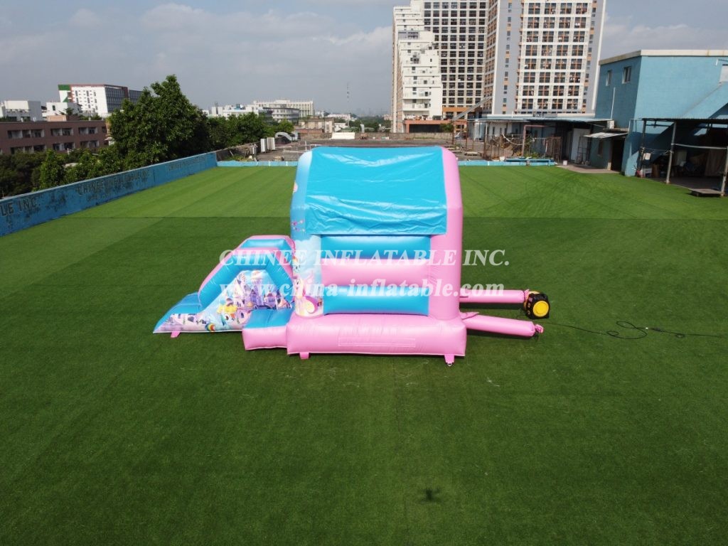 T2-2723B My Little Pony Kids Bouncy Castle With Slide Commercial Inflatable Combos