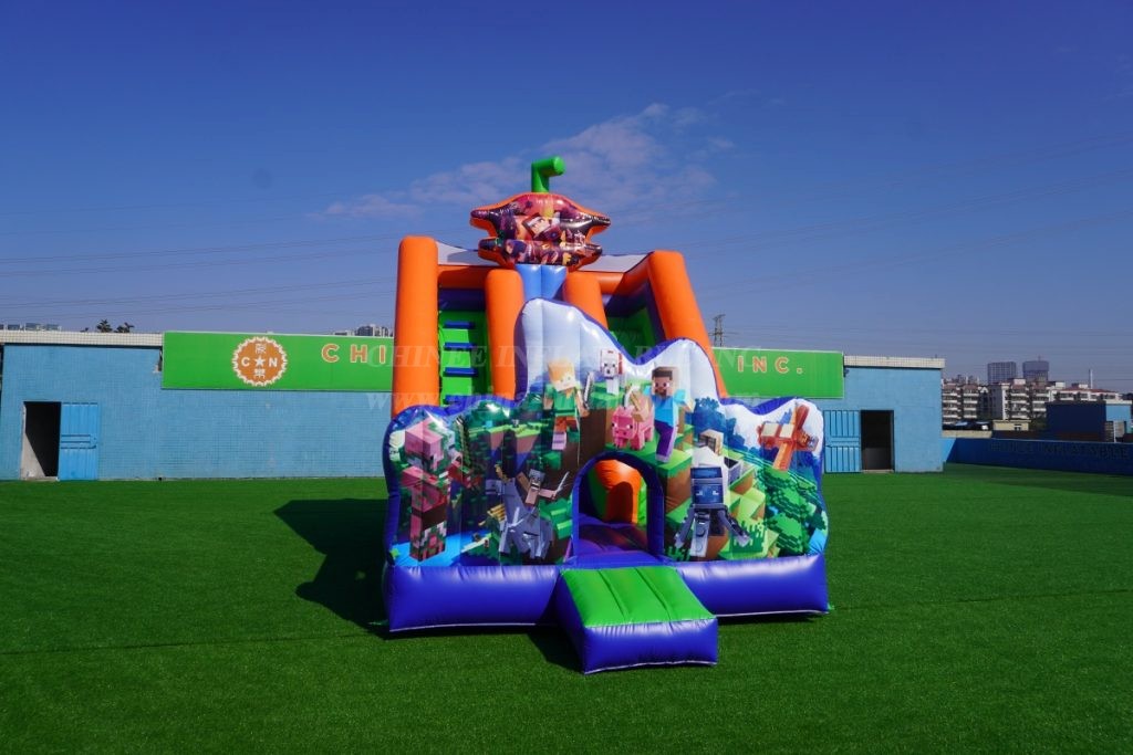 T8-2105C Minecraft Inflatable Slides