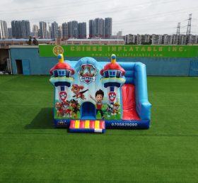 T2-4200 Patrullar el castillo inflable con patas de tobogán