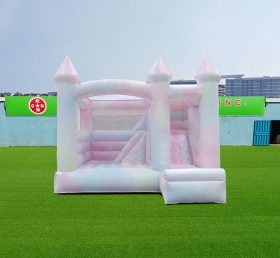 T2-3527 Castillo inflable de boda mixta con tobogán