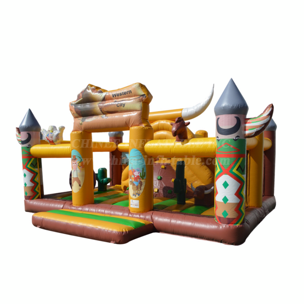 T2-4446 Western City Bouncy Castle