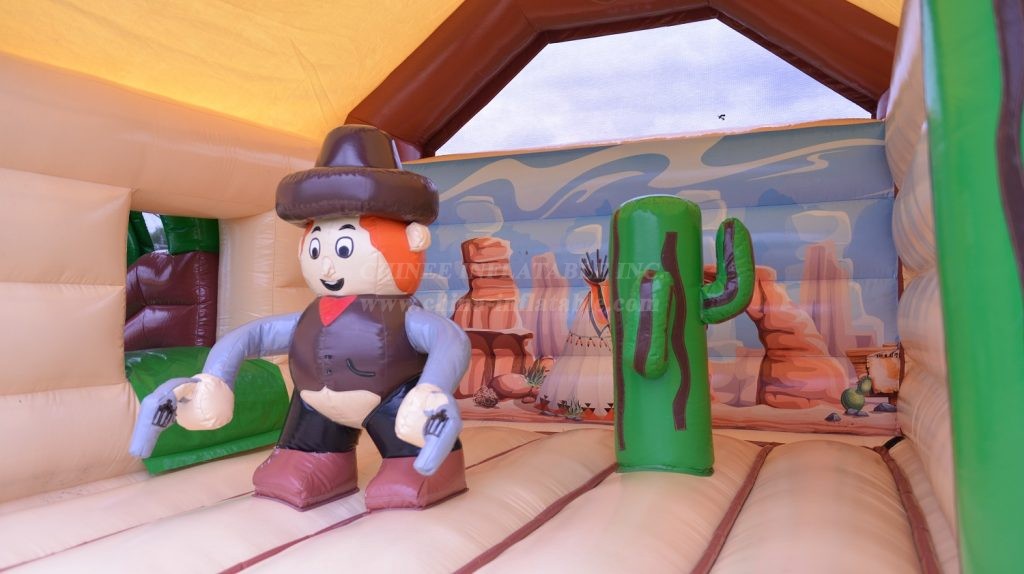 T2-4912 Cowboy Bouncy Castle With Slide